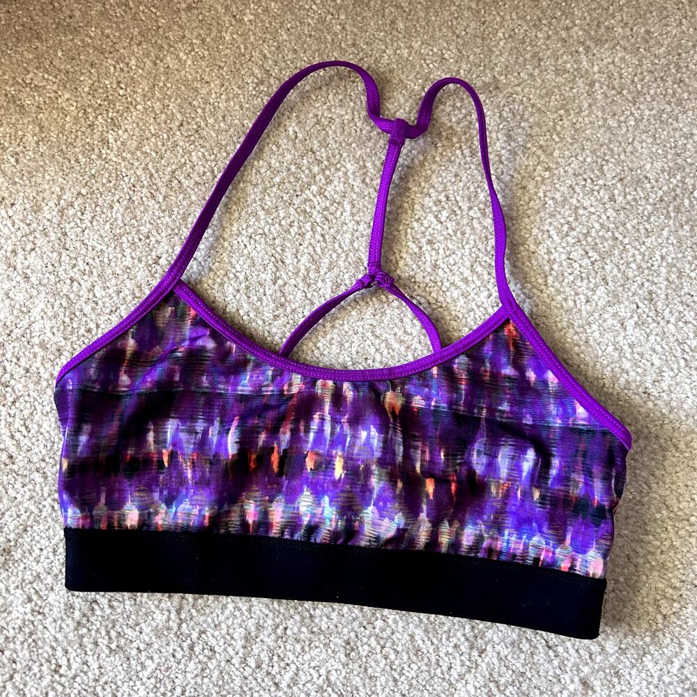 Alo Women´s Activewear Spark Purple Multicolor Sport Bra Size XS